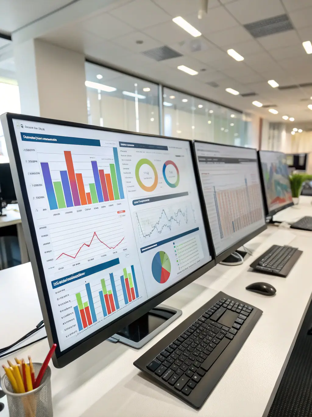 An image depicting a seamless data flow between different software systems, illustrating H FAMILY's expertise in creating integrated technology solutions for small businesses.